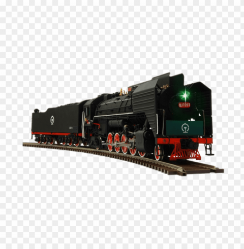 train Isolated Object on Transparent Background in PNG