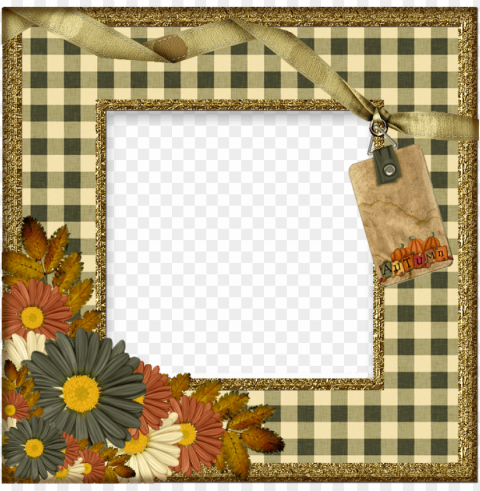  autumn with flowers photo frame - autumn photo frames Isolated Graphic Element in Transparent PNG PNG transparent with Clear Background ID ee0bfd78