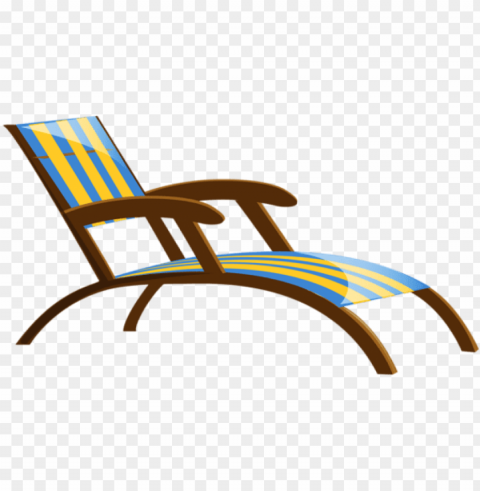 transparent beach lounge chair clipart - swimming pool chair PNG for digital art