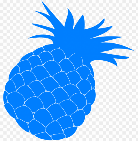  blue pineapple Isolated Icon in Transparent PNG Format