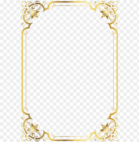  border vertical cartoon frame chinese bones - vintage gold vector frame PNG transparent icons for web design