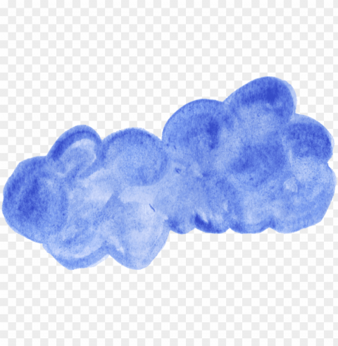  clouds watercolor - blue HighQuality Transparent PNG Isolated Artwork