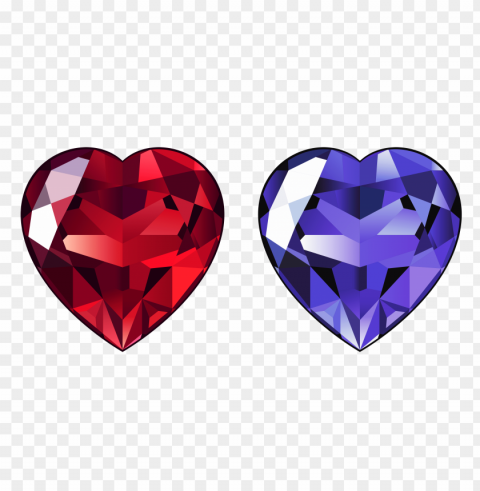  diamond heart Transparent Background PNG Object Isolation