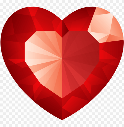  Diamond Heart Transparent Cutout PNG Isolated Element