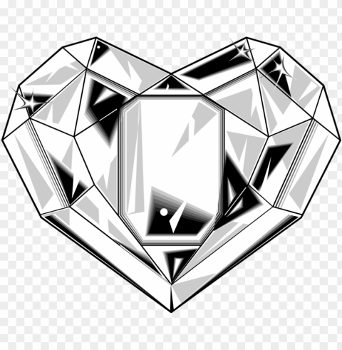  Diamond Heart Transparent PNG Graphics Complete Collection