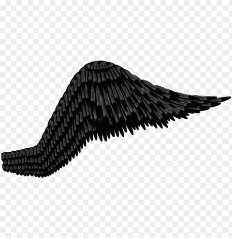 transparent download feathered black gray by thy darkest - black angel wing transparent PNG clipart