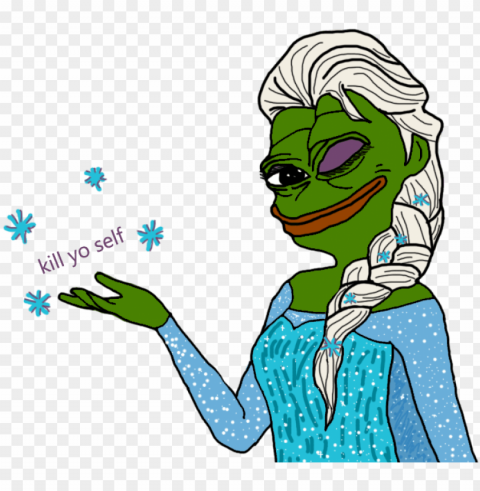  Elsa Pepe Is Telling You Your Destiny Pepe - Sjin Ttt Spray Free Transparent PNG