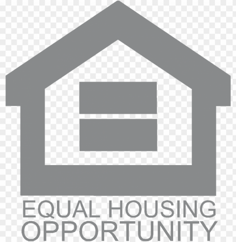 transparent fair housing logo - equal housing opportunity logo gray PNG with clear background extensive compilation