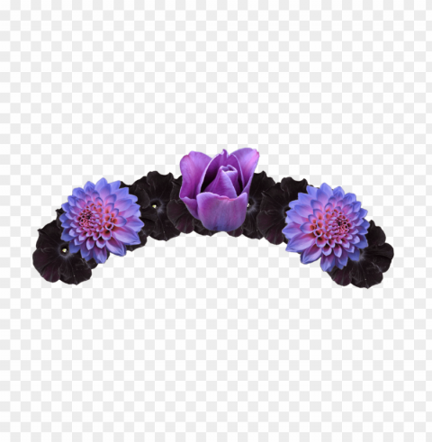 transparent flower crown PNG images with alpha transparency diverse set
