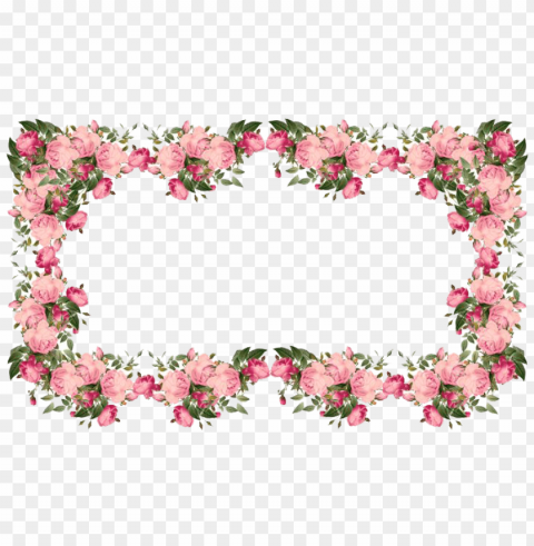  Flowers Border Transparent PNG Isolated Graphic Design