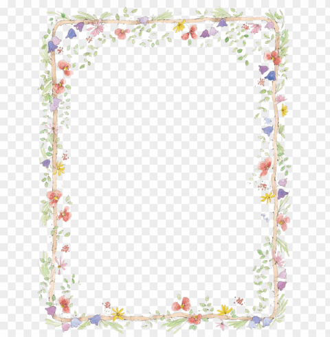  flowers border Transparent PNG Isolated Illustrative Element