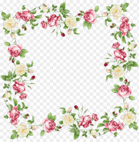  Flowers Border Transparent PNG Isolated Object Design