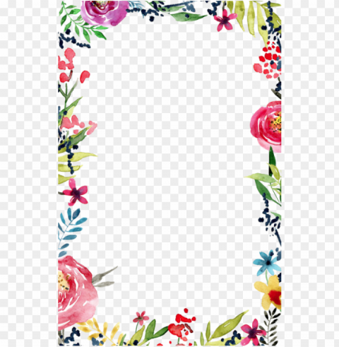  Flowers Border Transparent PNG Isolated Object With Detail