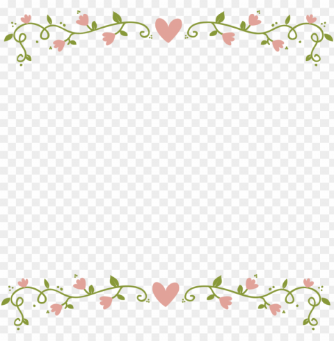 Transparent Flowers Border Clear Background PNG Isolated Design Element