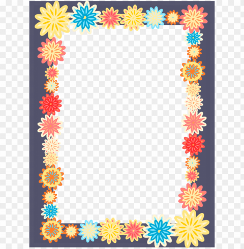 Transparent Flowers Border Clear Image PNG