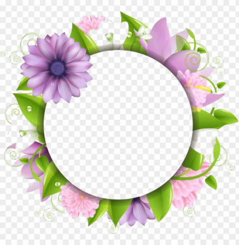 Transparent Flowers Border Clear PNG Graphics
