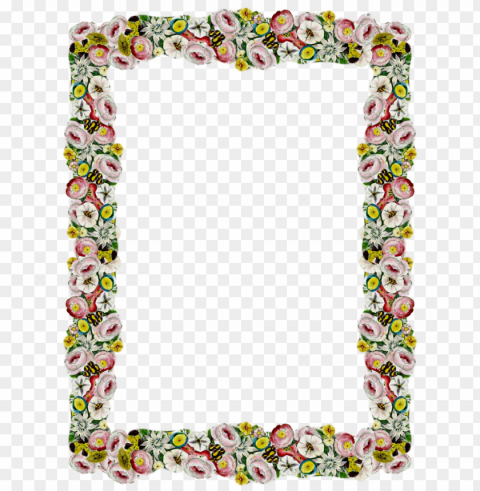 transparent flowers border PNG pics with alpha channel