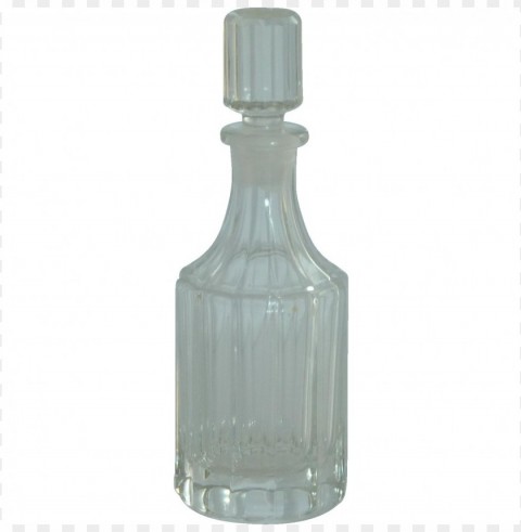 transparent glass bottle PNG Image with Clear Background Isolation