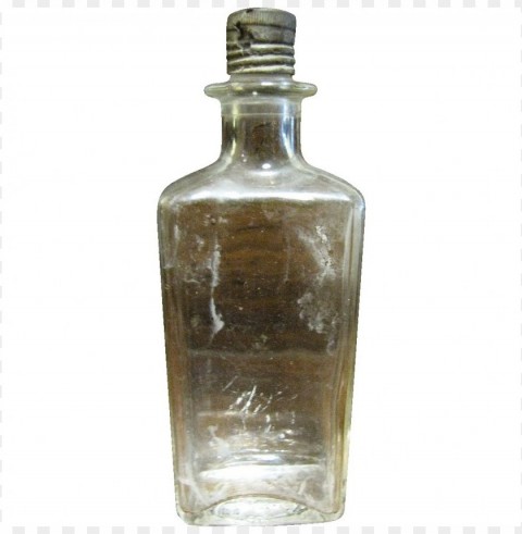 transparent glass bottle PNG Image with Isolated Element