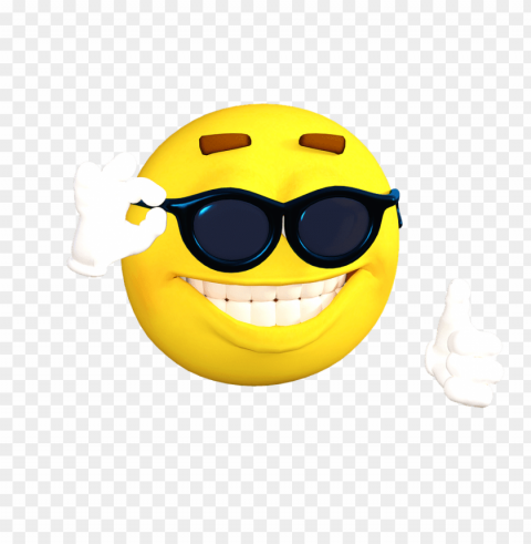 transparent glasses emoji PNG with Isolated Transparency