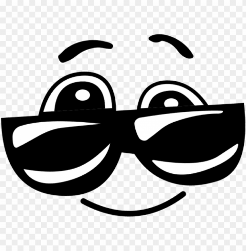 transparent glasses emoji PNG for presentations