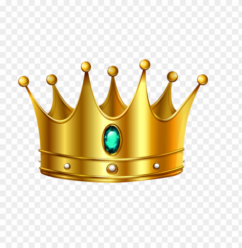  Gold Crown Isolated Item With Transparent Background PNG
