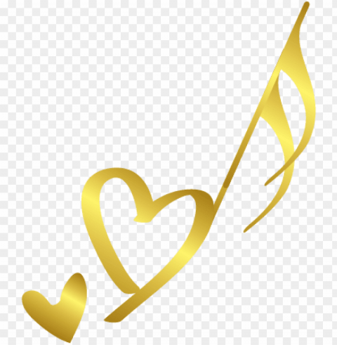 transparent gold music notes Isolated Graphic Element in HighResolution PNG