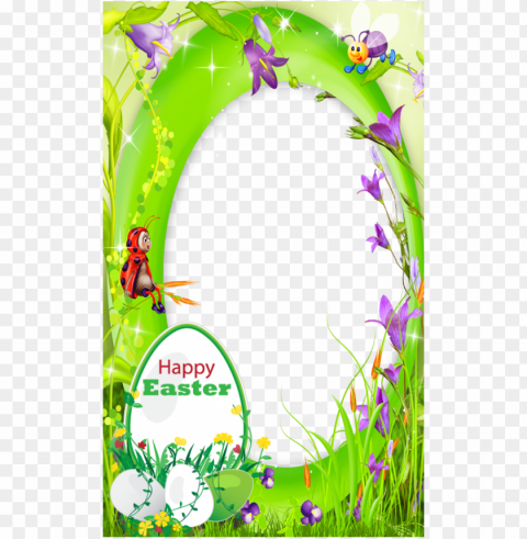  Happy Easter 2018 Frame Transparent PNG Isolated Object With Detail