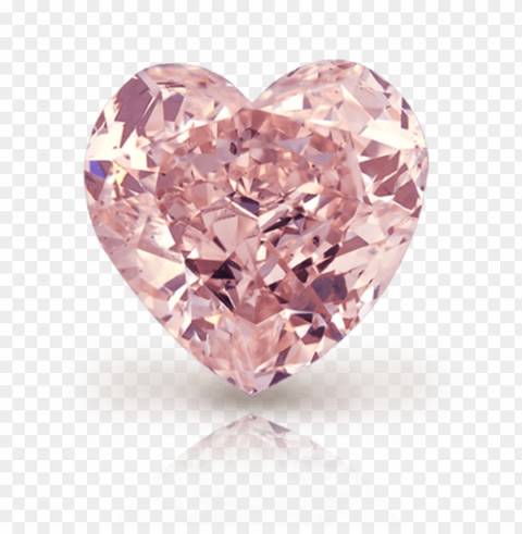 transparent heart shaped diamond Clean Background Isolated PNG Art
