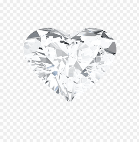 transparent heart shaped diamond Clean Background Isolated PNG Character