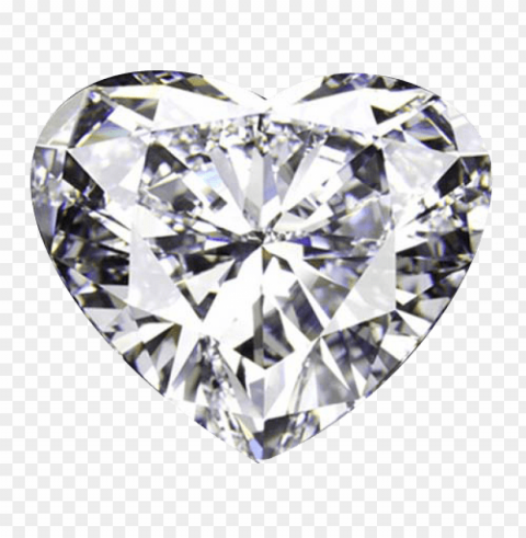 transparent heart shaped diamond Clean Background Isolated PNG Illustration