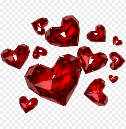 Transparent Heart Shaped Diamond Free PNG Download No Background