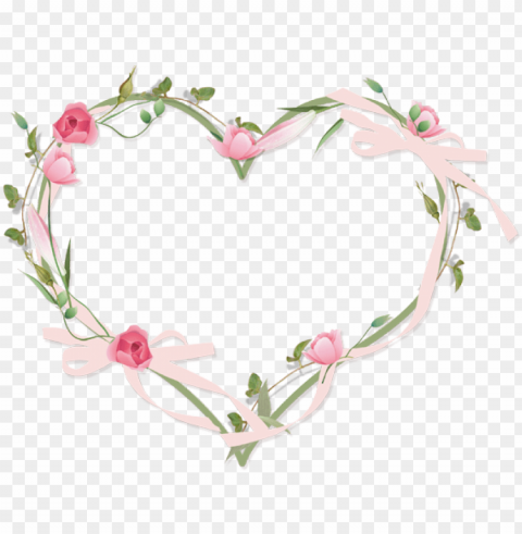 transparent image - heart flower border Isolated Design Element on PNG PNG transparent with Clear Background ID 8b11694e