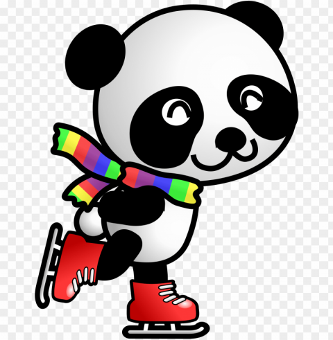transparent kung fu panda clip art imageu200b - skating panda Free PNG images with alpha transparency compilation