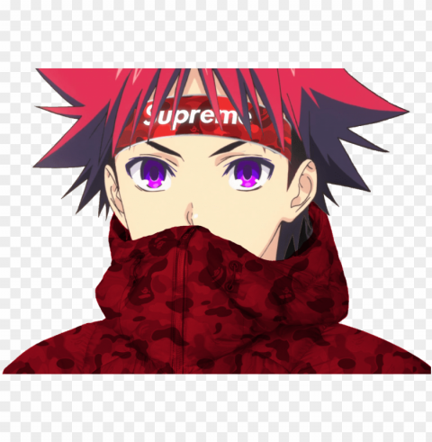 transparent naruto supreme - yukihira soma supreme PNG images for merchandise