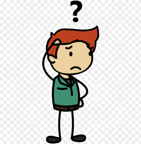 transparent people puzzled - confused person cartoon PNG Graphic with Clear Isolation