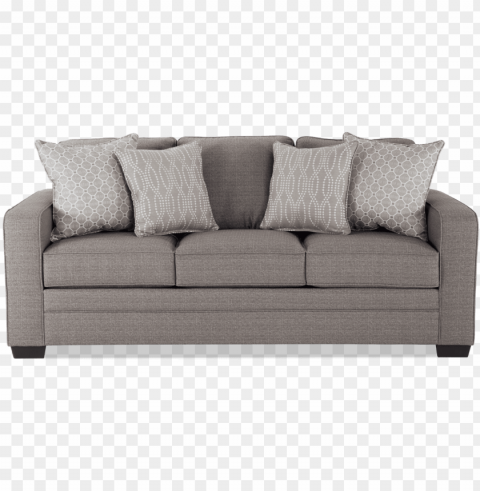 transparent sofa cover - grey couch PNG with Isolated Object and Transparency