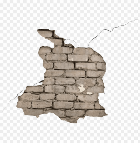  tumblr your blog - broken brick wall Isolated Character in Transparent PNG Format