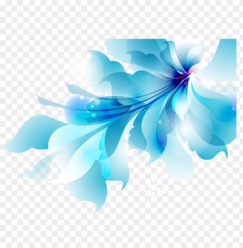  turquoise flowers Transparent PNG vectors