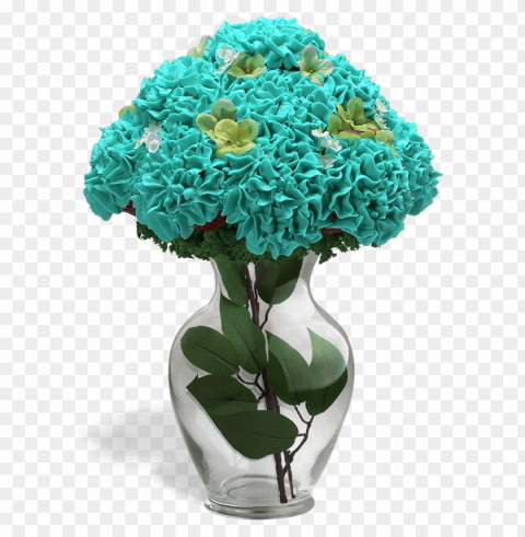  turquoise flowers PNG transparent icons for web design