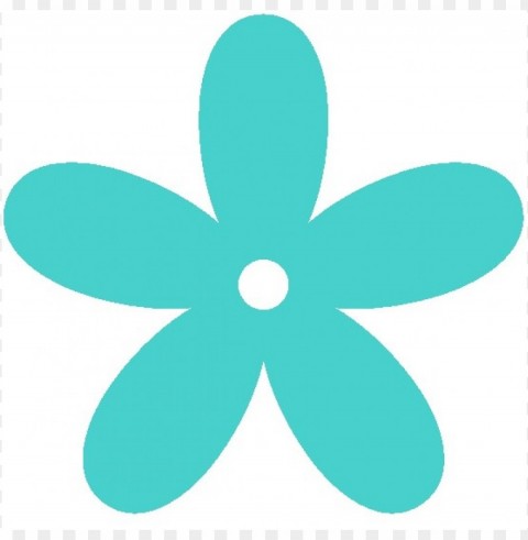  turquoise flowers PNG transparent images for social media