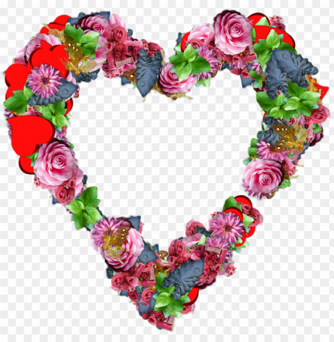 transparent valentine flowers ClearCut Background PNG Isolated Subject