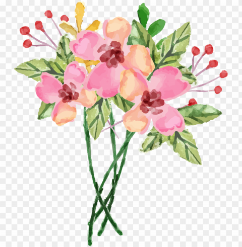 transparent valentine flowers PNG with no bg