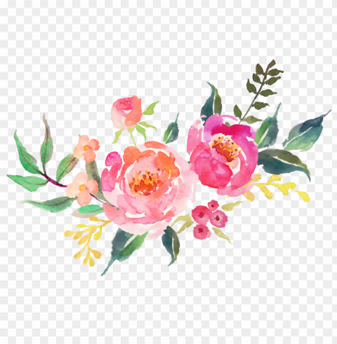  Watercolor Flowers Isolated Artwork In HighResolution Transparent PNG