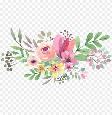  Watercolor Flowers Transparent PNG Isolated Graphic With Clarity