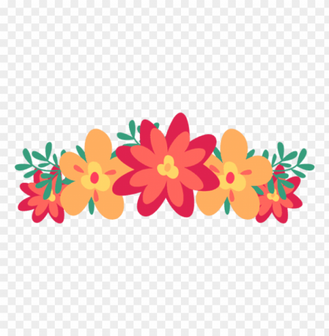 Transparent White Flower Crown PNG For Overlays