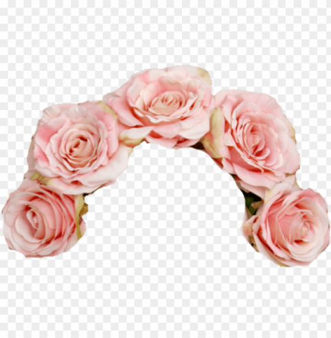 transparent white flower crown PNG for t-shirt designs
