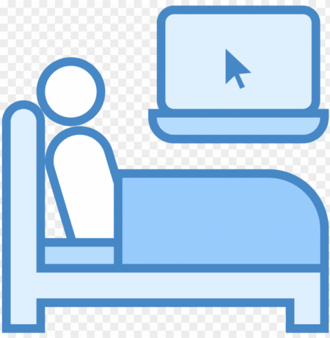 travailler au lit icon - cuarto vector Isolated Artwork on Transparent PNG