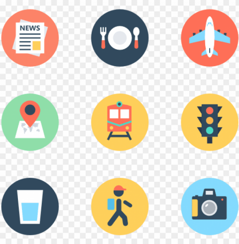 travel 100 icons - travel icon circle PNG graphics with transparency