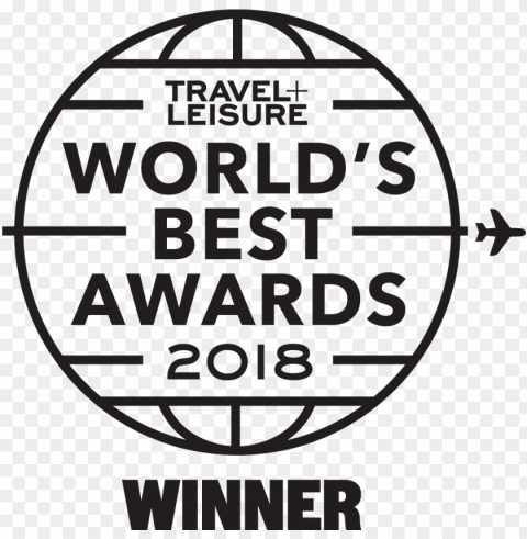 travel leisure world's best logo - travel and leisure 2018 awards PNG Graphic with Transparent Background Isolation